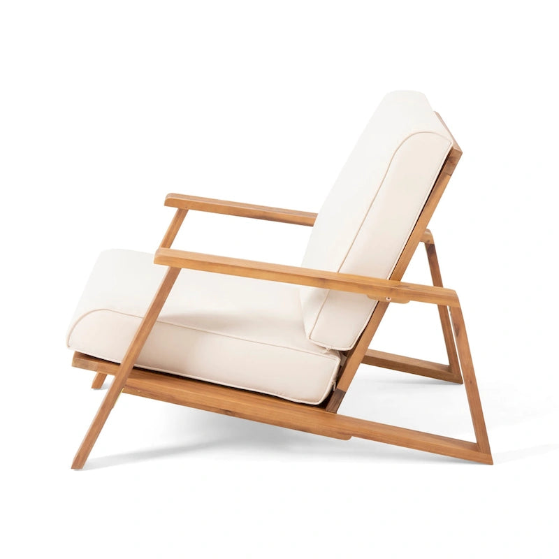 Fauteuil de jardin Paloma en bois d'acacia avec coussin par Christopher Knight Home