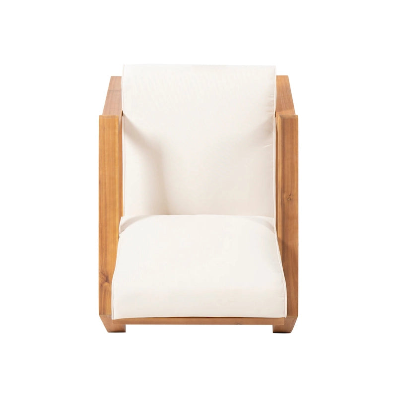 Fauteuil de jardin Paloma en bois d'acacia avec coussin par Christopher Knight Home