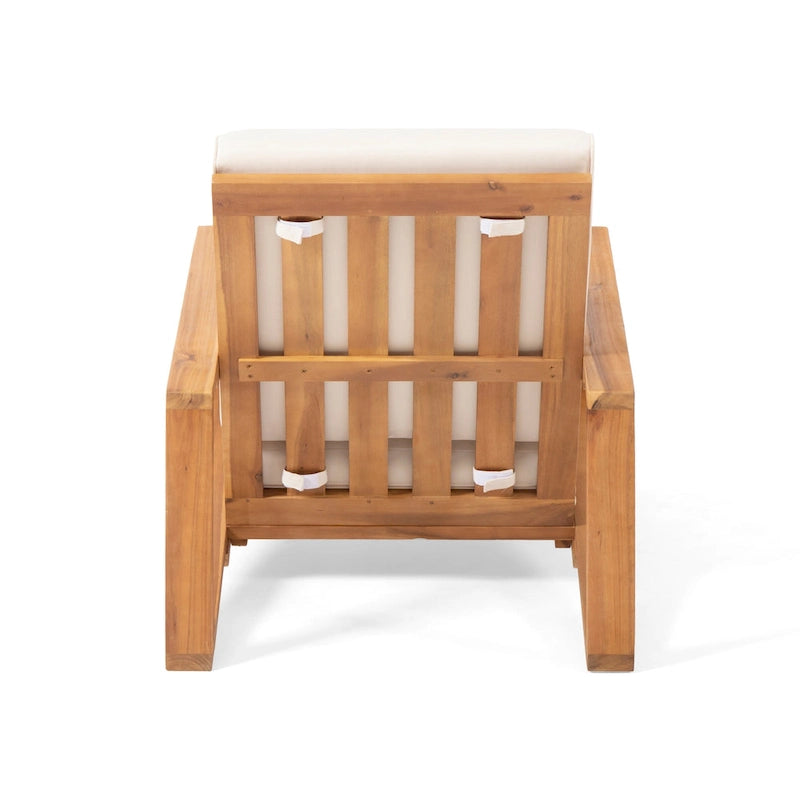 Fauteuil de jardin Paloma en bois d'acacia avec coussin par Christopher Knight Home