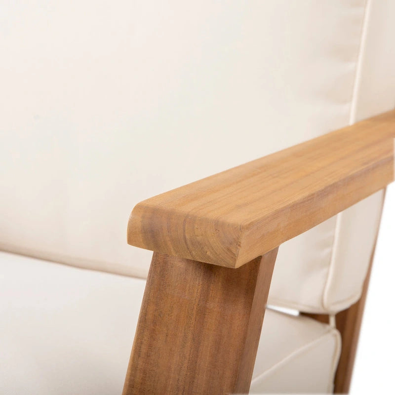 Fauteuil de jardin Paloma en bois d'acacia avec coussin par Christopher Knight Home