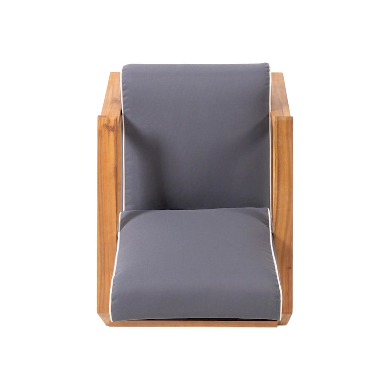 Fauteuil de jardin Paloma en bois d'acacia avec coussin par Christopher Knight Home