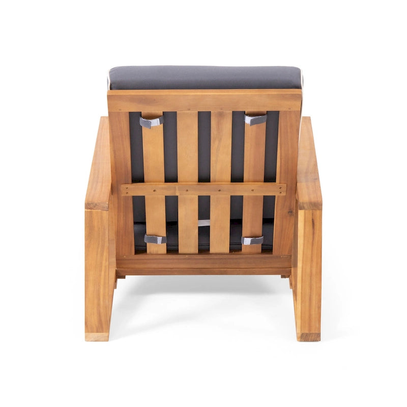 Fauteuil de jardin Paloma en bois d'acacia avec coussin par Christopher Knight Home
