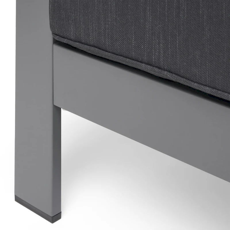 Ensemble de conversation en aluminium 5 places d'extérieur Cape Coral avec 2 tables d'appoint par Christopher Knight Home