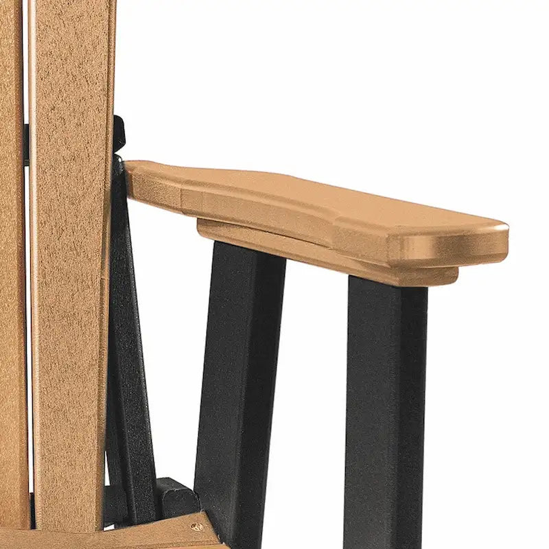 Balancelle double avec table centrale OS Home and Office Model, hauteur balcon, cèdre et noir - N/A