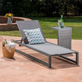 Modesta Outdoor 2-piece Armless Aluminum Chaise Lounge Set by Christopher Knight Home