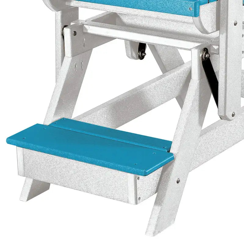 OS Home and Office Modèle Double Balançoire avec Table Centrale Bleu Aruba et Blanc - N/A