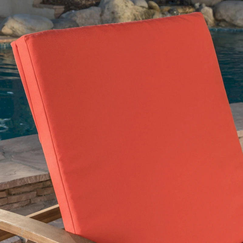 Bain de soleil Perla d'extérieur en bois d'acacia avec coussin de Christopher Knight Home