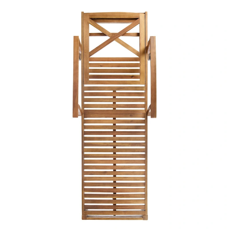 Bain de soleil Perla d'extérieur en bois d'acacia avec coussin de Christopher Knight Home