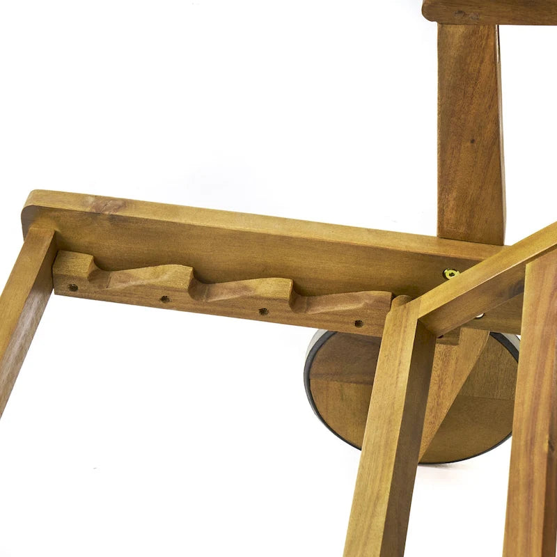 Bain de soleil Perla d'extérieur en bois d'acacia avec coussin de Christopher Knight Home