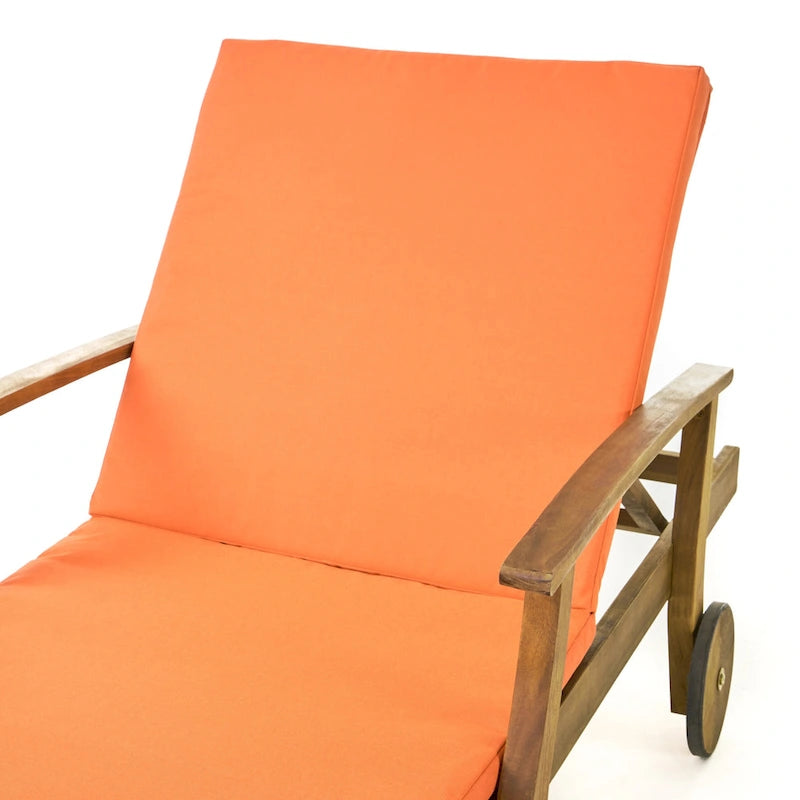 Bain de soleil Perla d'extérieur en bois d'acacia avec coussin de Christopher Knight Home