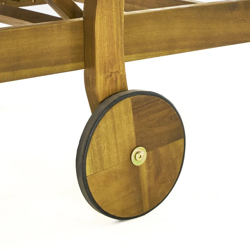 Bain de soleil Perla d'extérieur en bois d'acacia avec coussin de Christopher Knight Home