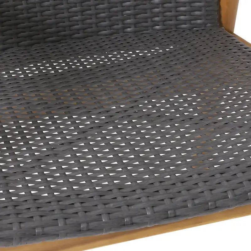 Fauteuils de jardin Bryan Wicker et Acacia Wood par Christopher Knight Home