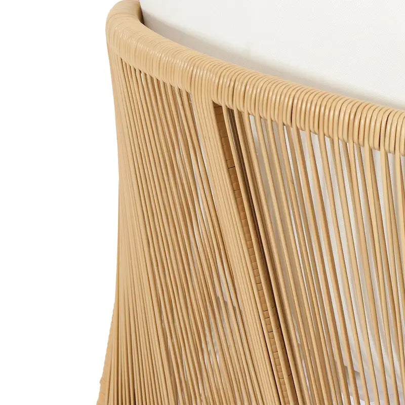Fauteuil de jardin Jabe en bois d'acacia et osier avec coussins par Christopher Knight Home
