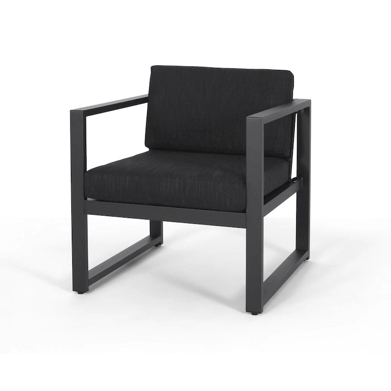 Ensemble de conversation d'extérieur 4 places en aluminium Navan par Christopher Knight Home