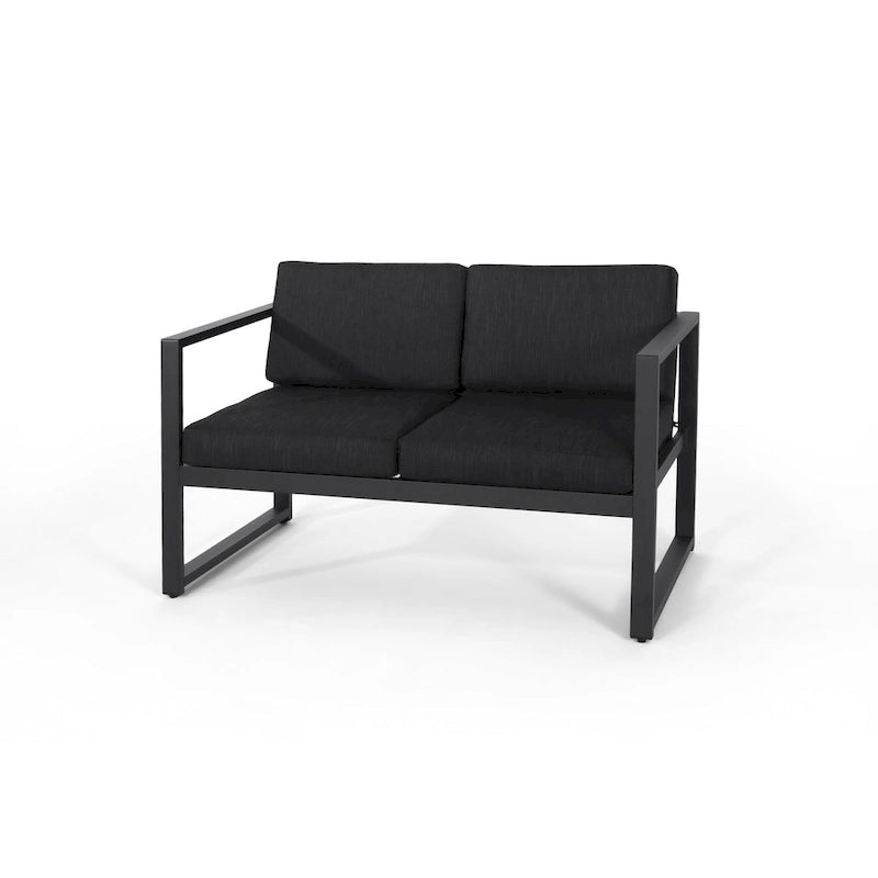 Ensemble de conversation d'extérieur 4 places en aluminium Navan par Christopher Knight Home