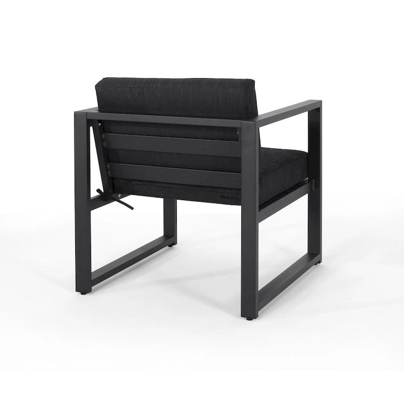 Ensemble de conversation d'extérieur 4 places en aluminium Navan par Christopher Knight Home