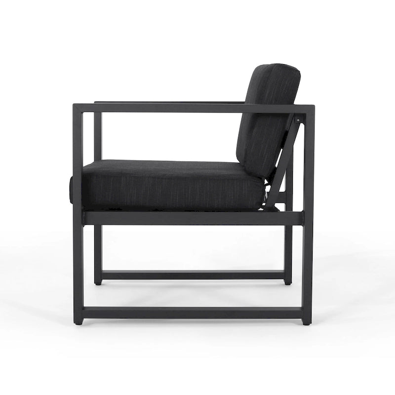 Ensemble de conversation d'extérieur 4 places en aluminium Navan par Christopher Knight Home