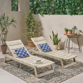 Chaises longues d'extérieur en bois Maki (lot de 2) par Christopher Knight Home