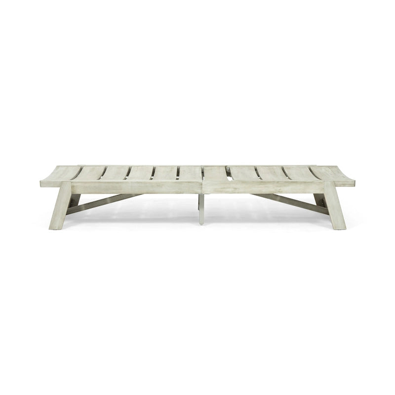 Chaises longues d'extérieur en bois Maki (lot de 2) par Christopher Knight Home