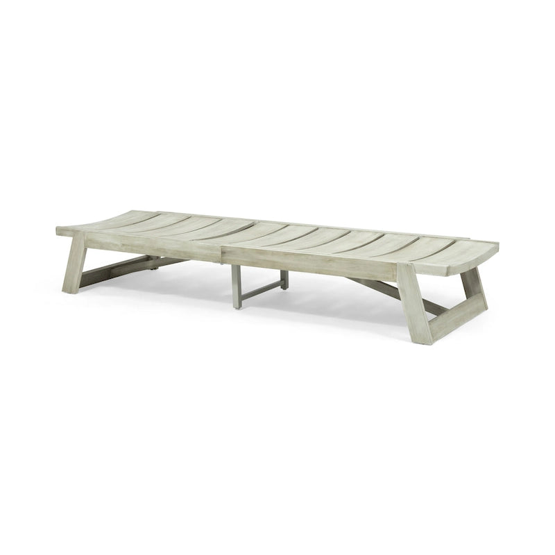 Chaises longues d'extérieur en bois Maki (lot de 2) par Christopher Knight Home