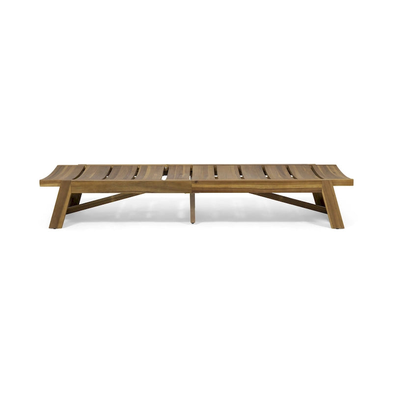 Chaises longues d'extérieur en bois Maki (lot de 2) par Christopher Knight Home