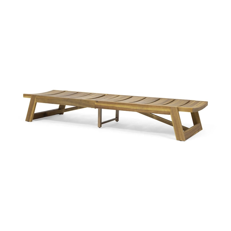 Chaises longues d'extérieur en bois Maki (lot de 2) par Christopher Knight Home