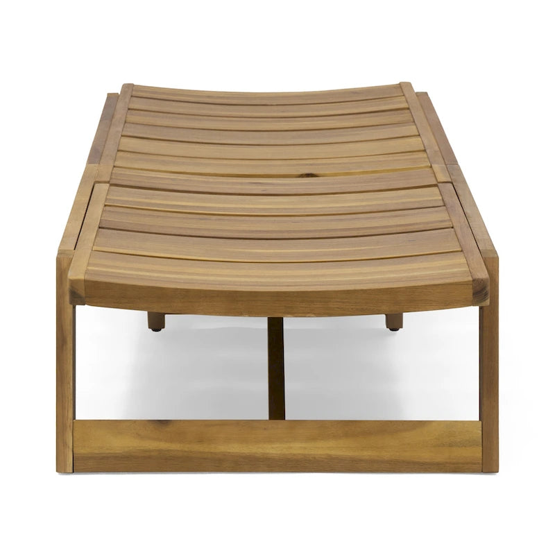 Chaises longues d'extérieur en bois Maki (lot de 2) par Christopher Knight Home