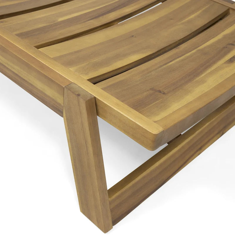 Chaises longues d'extérieur en bois Maki (lot de 2) par Christopher Knight Home