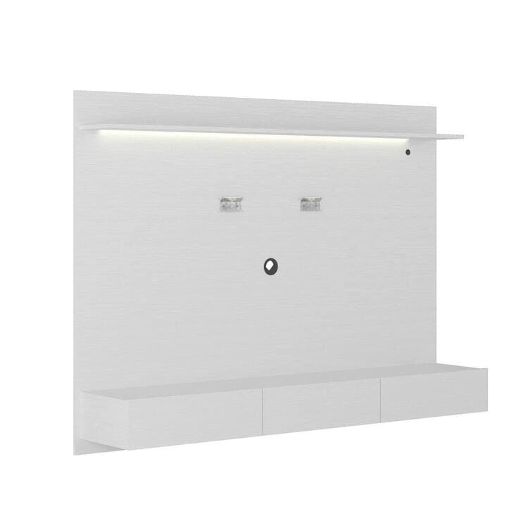 Meuble TV mural avec panneau flottant, console multimédia pour téléviseurs 70 pouces