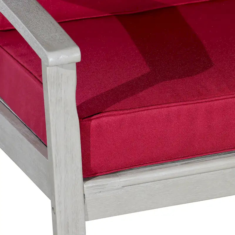 Chaise d'extérieur Longs Peak en eucalyptus de DTY Outdoor Living avec coussin épais