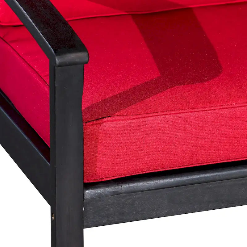 Chaise d'extérieur Longs Peak en eucalyptus de DTY Outdoor Living avec coussin épais