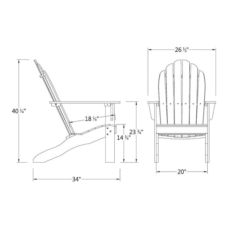 Cambridge Casual Austin Chaise Adirondack d'extérieur - Naturelle