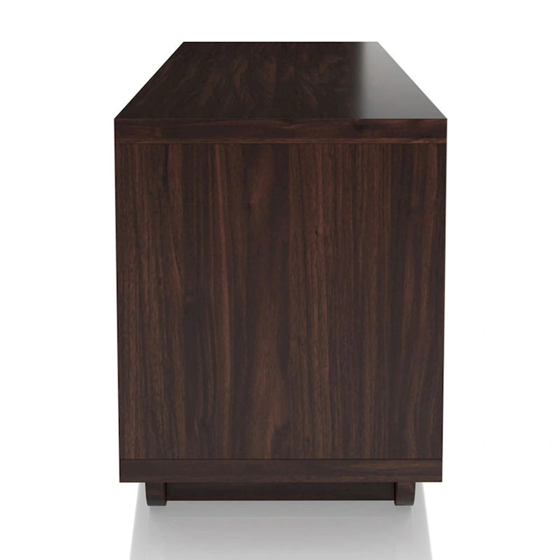 Meuble TV console multifonctionnel Kuutti contemporain marron 160 cm avec rangement par Strick & Bolton