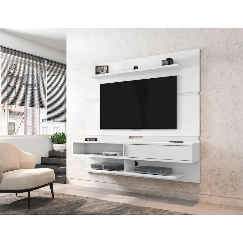 Meuble TV flottant Carbon Loft McNeil avec étagères