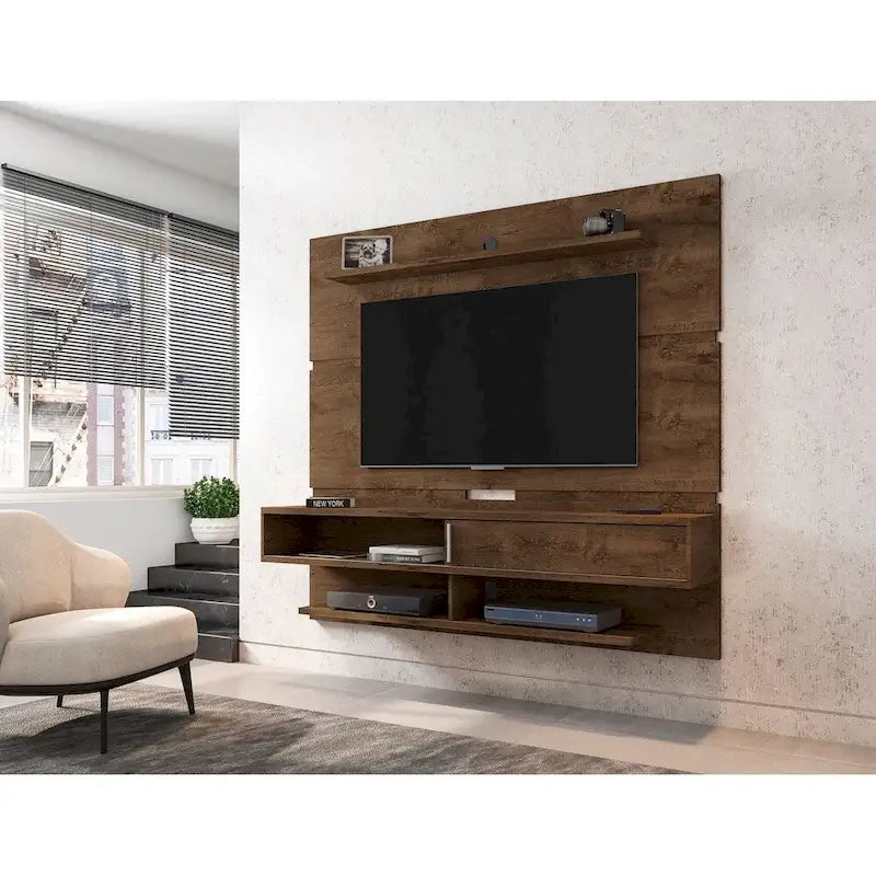 Meuble TV flottant Carbon Loft McNeil avec étagères