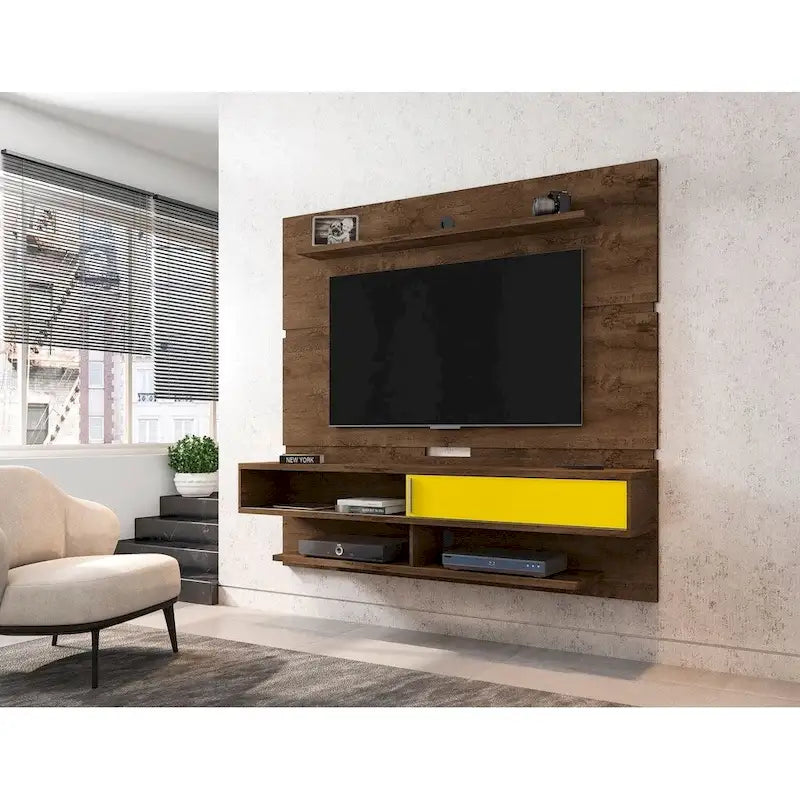Meuble TV flottant Carbon Loft McNeil avec étagères