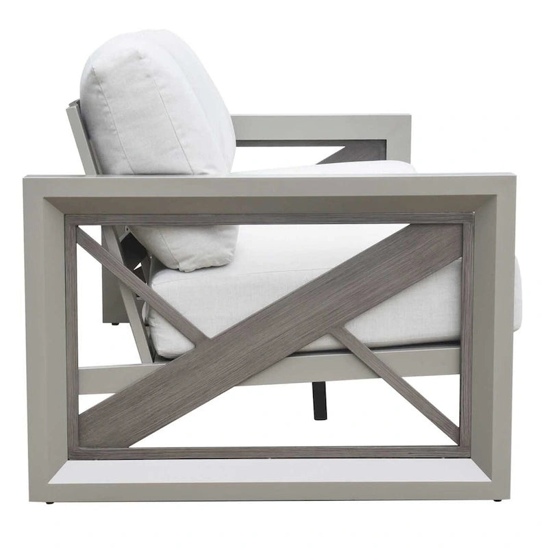 Diglur Ensemble de salon extérieur 3 pièces, gris