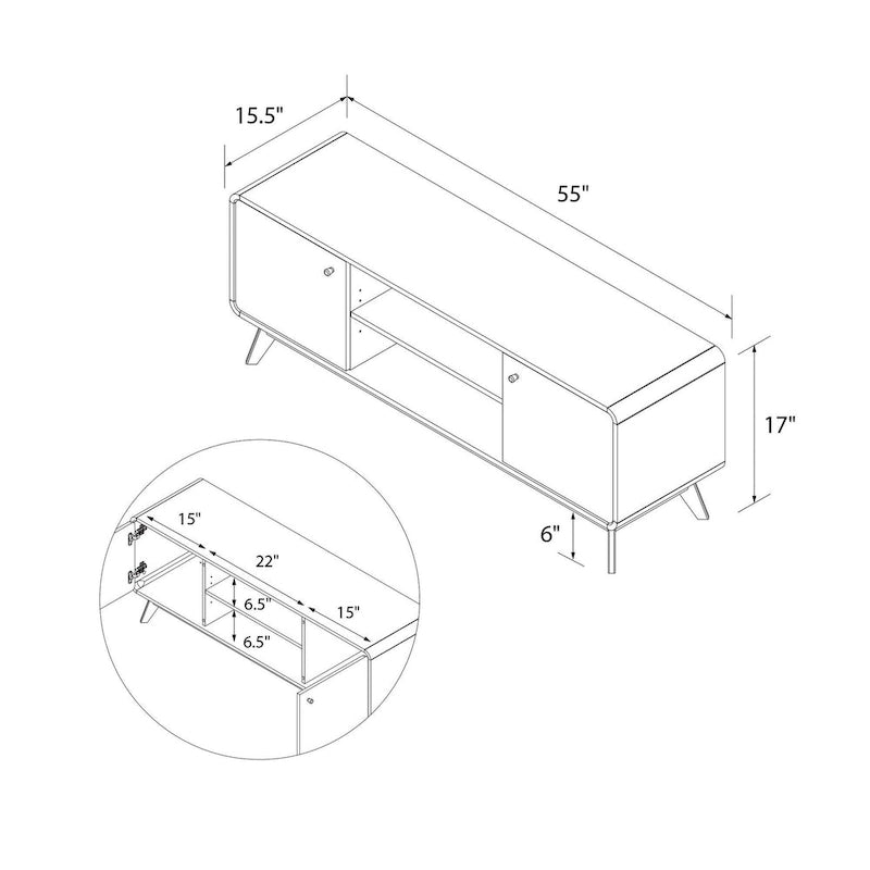Meuble TV Ren Home Leva avec rangements