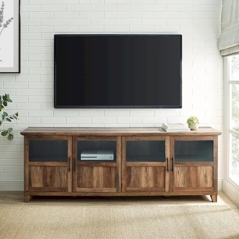 Meuble TV Middlebrook à panneau divisé de 70 pouces à 4 portes