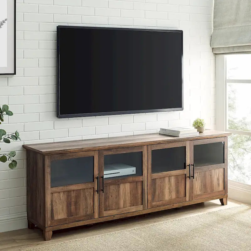 Meuble TV Middlebrook à panneau divisé de 70 pouces à 4 portes