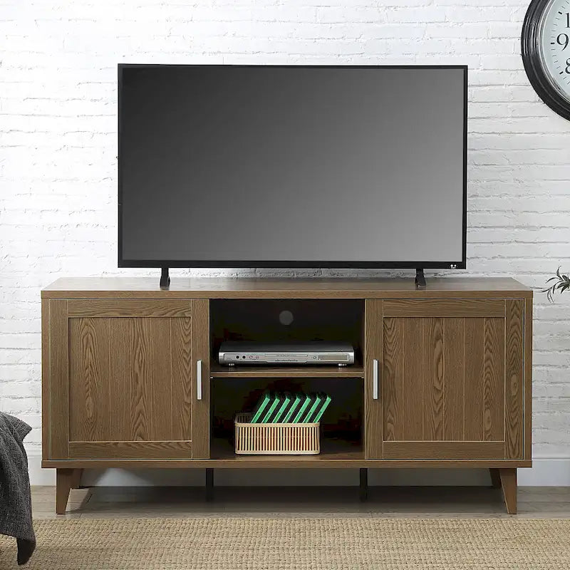 Meuble TV Briggs Modern de 60 pouces Bridgevine Home pour téléviseurs jusqu'à 65 pouces