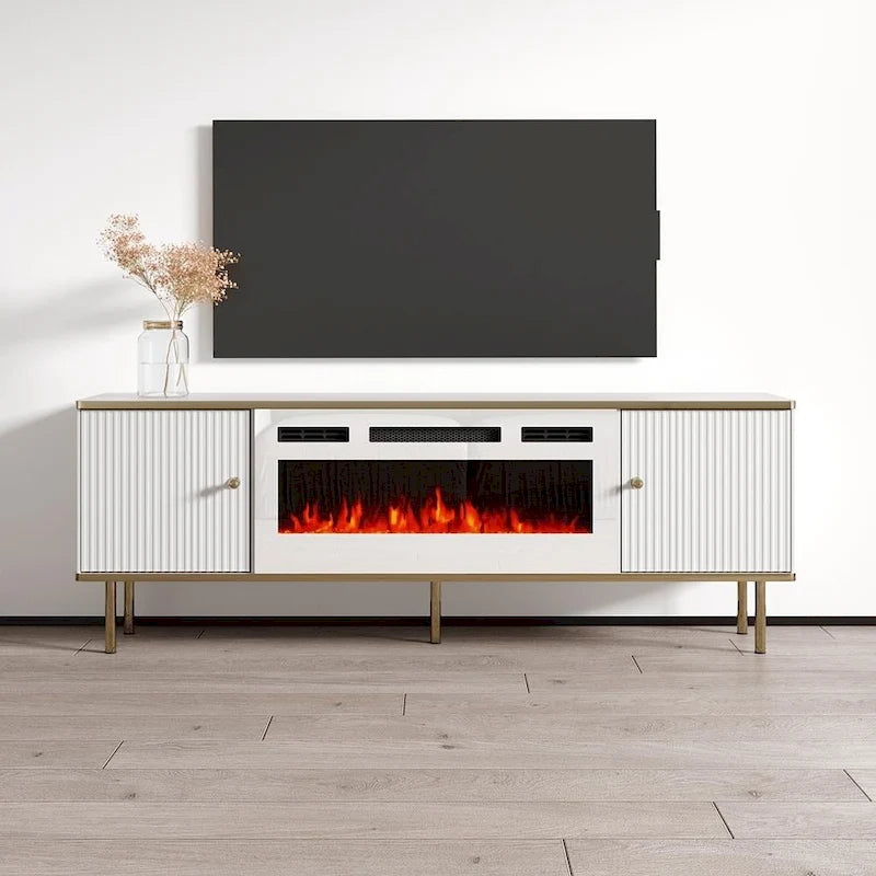 Meuble TV Camelia WH-EF avec cheminée électrique 63
