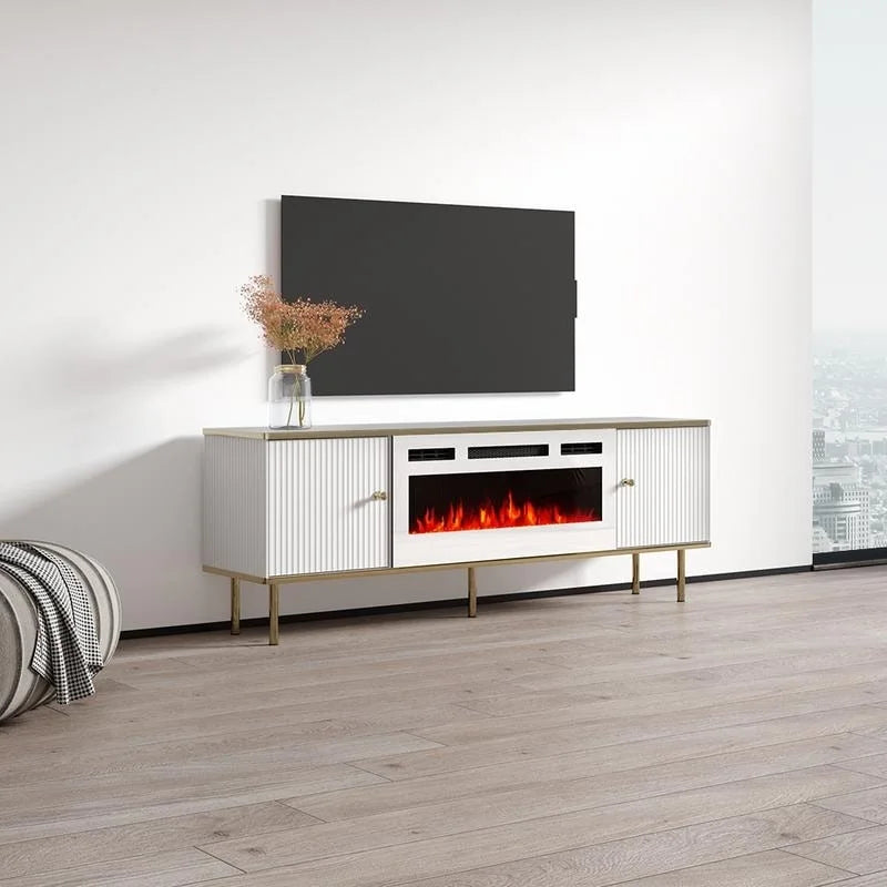 Meuble TV Camelia WH-EF avec cheminée électrique 63