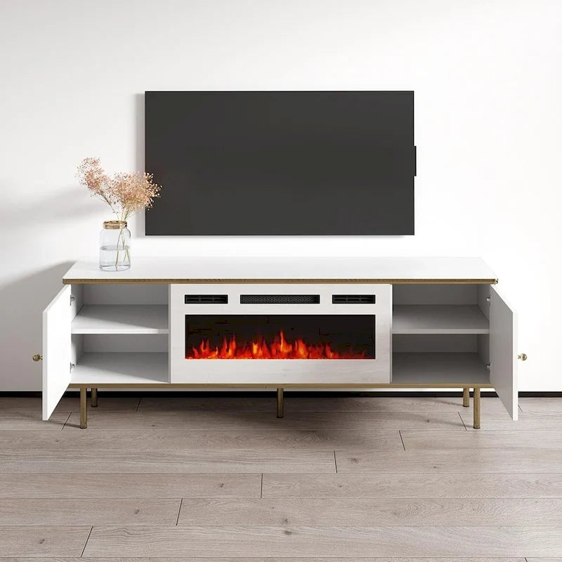 Meuble TV Camelia WH-EF avec cheminée électrique 63