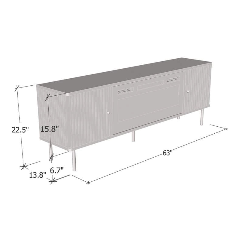 Meuble TV Camelia WH-EF avec cheminée électrique 63