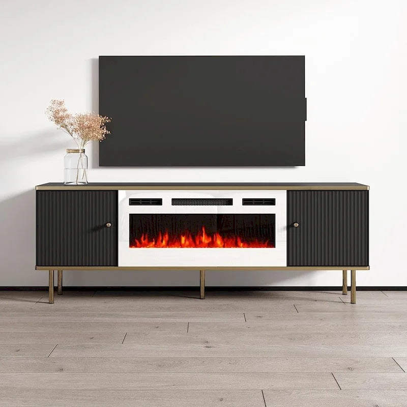 Meuble TV Camelia WH-EF avec cheminée électrique 63