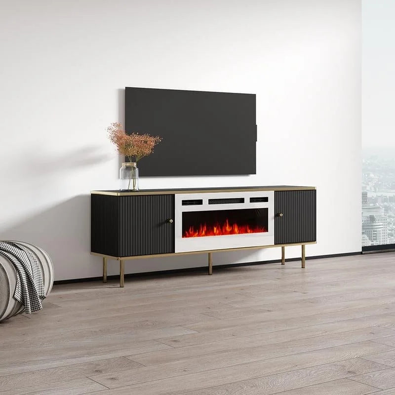 Meuble TV Camelia WH-EF avec cheminée électrique 63