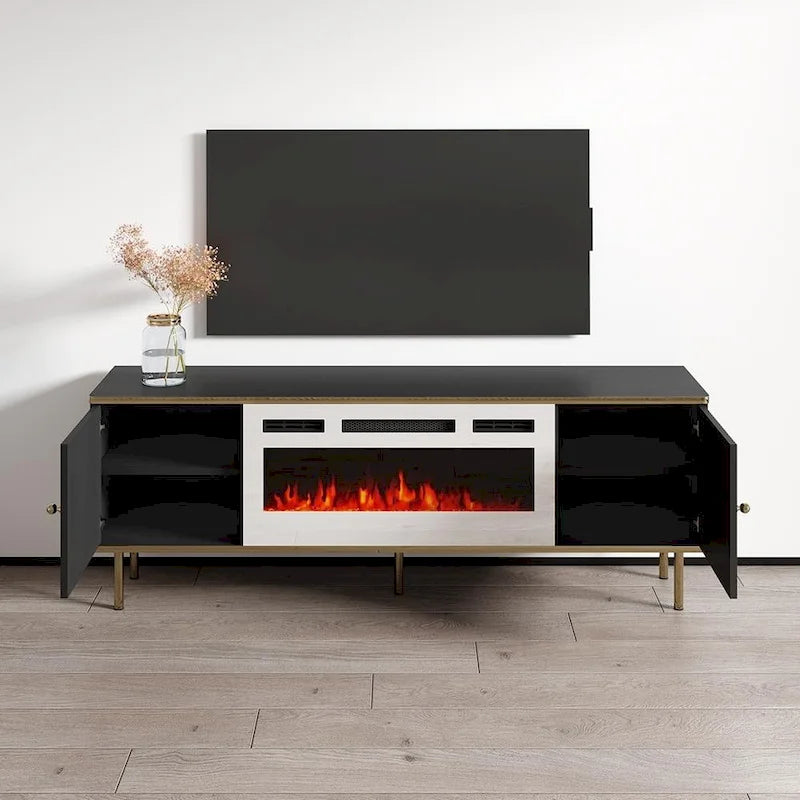 Meuble TV Camelia WH-EF avec cheminée électrique 63