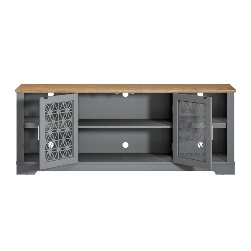 Meuble TV décoratif floral de 70 po pour téléviseurs jusqu'à 82 po