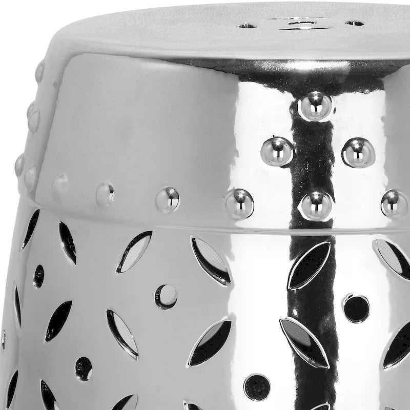 Tabouret de Jardin Décoratif en Céramique Blanche Harmony Snaefridur Paradise de SAFAVIEH